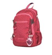 Kindergartenrucks&auml;cke 49467-042 Kids Mini, rot, Verry Berry, mit Rei&szlig;verschluss