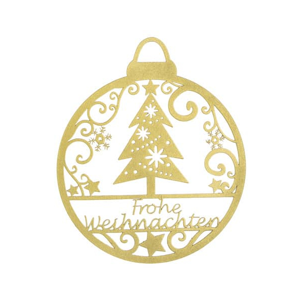 4 Stück Riffelmacher 10603 D 8 cm Weihnachtsaufhänger 4004942106031 HEAD
