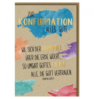 Konfirmationskarte 11330 bunt