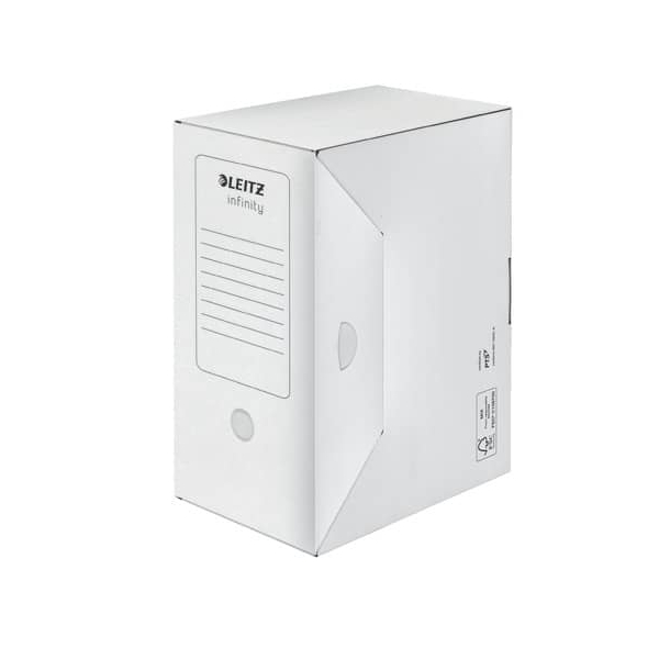 20 Stück Leitz Archivbox Infinity 6092-00-00, A4, weiß, Pappe 4002432399017 Leitz