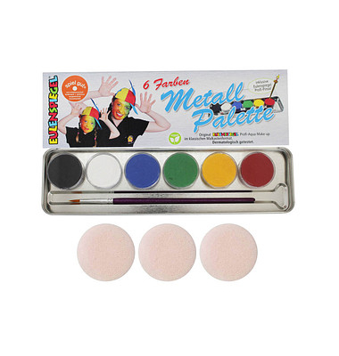 Metall Palette Kinderschmink-Set farbsortiert