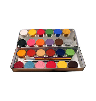 Metall Palette Kinderschmink-Set farbsortiert