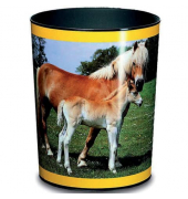 Papierkorb 26557, 13 Liter, rund, Motiv: Pferd und Fohlen Papierkorb 26557, 13 Liter, rund, Motiv: Pferd und Fohlen