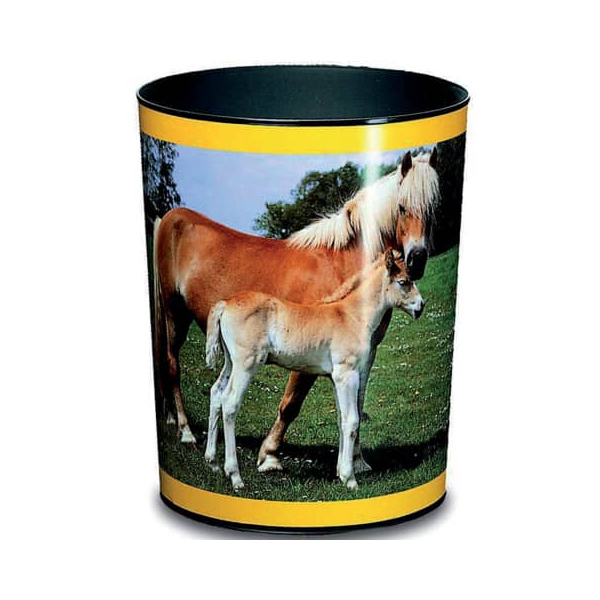 4006677265571 - Papierkorb 26557 13 Liter rund Motiv Pferd und Fohlen 4006677265571 Läufer