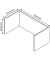 FlexWall Akustikrückwand türkis 74,8 x 37,3 x 32,8 cm