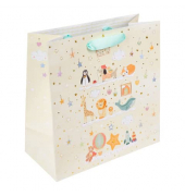 Geschenktasche 46 725, allgemein, Schleifenband mit Karte, Toy Zoo, 270mm x 270mm