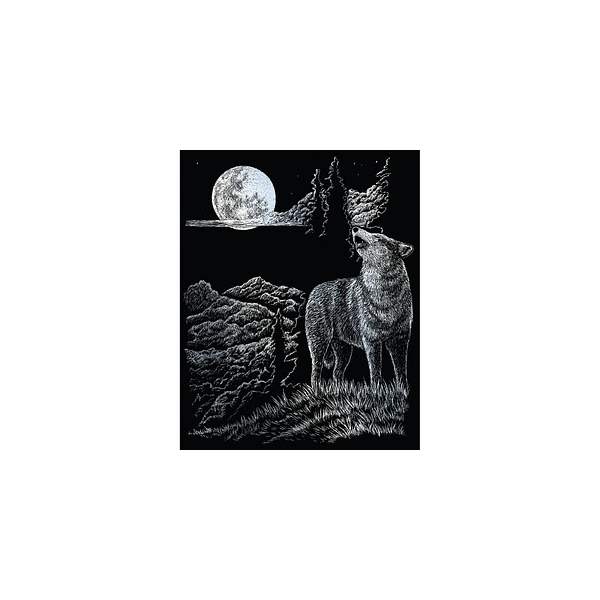 4016490819943 - Kratzbild Wolf & Mond silber 4016490819943 PRACHT Creatives 4016490819943 - Kratzbild Wolf & Mond silber 4016490819943 PRACHT Creatives