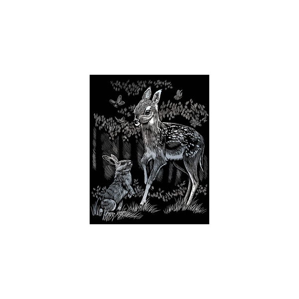 4016490819974 - Kratzbild Rehkitz silber 4016490819974 PRACHT Creatives 4016490819974 - Kratzbild Rehkitz silber 4016490819974 PRACHT Creatives