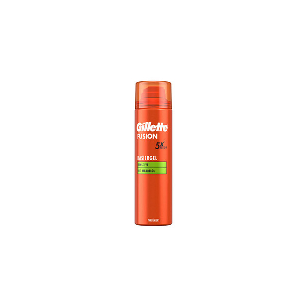 7702018622016 - Gillette Fusion5 Sensitive Rasiergel Mandelöl Rasier Gel mit Mandelöl für empfindliche Haut 200 ml - Dose 7702018622016 - Gillette Fusion5 Sensitive Rasiergel Mandelöl Rasier Gel mit Mandelöl für empfindliche Haut 200 ml - Dose