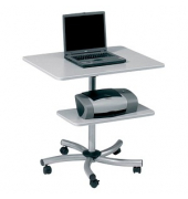 Stehpult MILAGRO, höhenverstellbar 112cm (H), 80x70cm (BxT), rechteckig, lichtgrau / silber