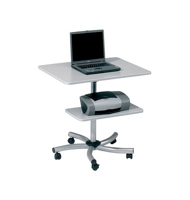 Stehpult MILAGRO, höhenverstellbar 112cm (H), 80x70cm (BxT), rechteckig, lichtgrau / silber