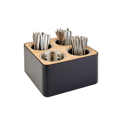 Besteckhalter braun, schwarz