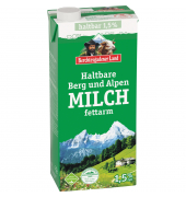 H-Milch Bergbauern Milch 21695, 1,5% Fett, 1 Liter, im Tetrapack