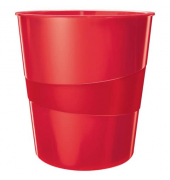 Papierkorb WOW 5278-10-26, 15 Liter, rund, rot metallic Papierkorb WOW 5278-10-26, 15 Liter, rund, rot metallic