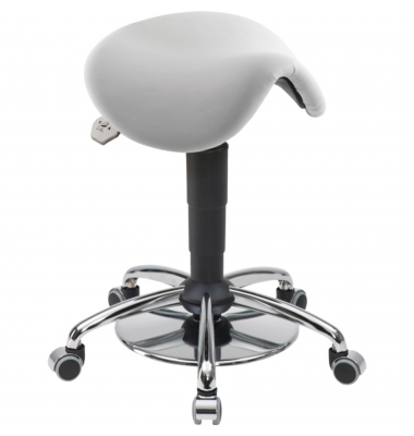 Sitzhocker 04145 Assistant Basic, weiß, mit Rollen, höhenverstellbar, bis 120kg