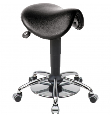 Sitzhocker 04144 Assistant Basic, schwarz, mit Rollen, höhenverstellbar, bis 120kg