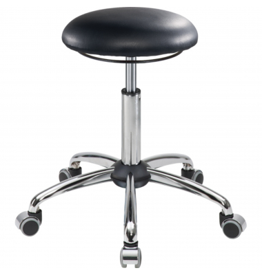 Sitzhocker 09091 Assistant Basic, schwarz, mit Rollen, höhenverstellbar, bis 120kg