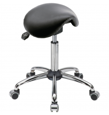 Sitzhocker 04142 Assistant Basic, schwarz, mit Rollen, höhenverstellbar, bis 120kg