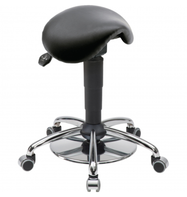 Sitzhocker 04149 Assistant Basic, schwarz, mit Rollen, höhenverstellbar, bis 120kg