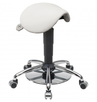 Sitzhocker 04150 Assistant Basic, weiß, mit Rollen, höhenverstellbar, bis 120kg