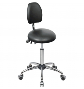 Sitzhocker 09129 Assistant Basic, schwarz, mit Rollen, höhenverstellbar, bis 120kg
