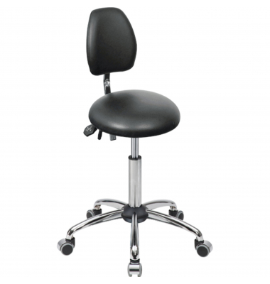 Sitzhocker 09129 Assistant Basic, schwarz, mit Rollen, höhenverstellbar, bis 120kg