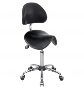 Sitzhocker 04136 Assistant Basic, schwarz, mit Rollen, höhenverstellbar, bis 120kg