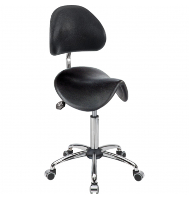 Sitzhocker 04136 Assistant Basic, schwarz, mit Rollen, höhenverstellbar, bis 120kg