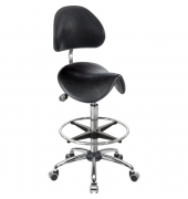 Sitzhocker 04134 Assistant Basic, schwarz, mit Rollen, höhenverstellbar, bis 120kg
