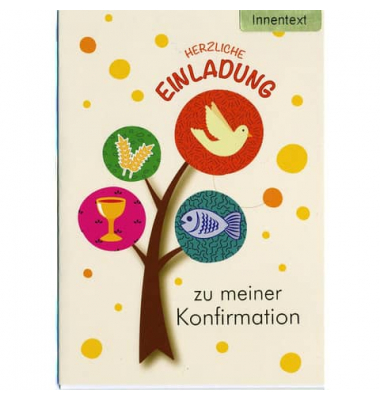 Einladungskarten 11-2708 Baum bunt