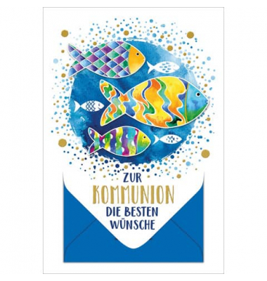 Kommunionskarte 12-1297 bunt