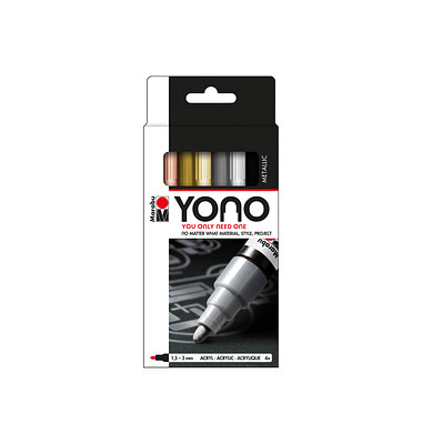  YONO METALLIC Acrylstifte-Set farbsortiert 1,5 - 3,0 mm