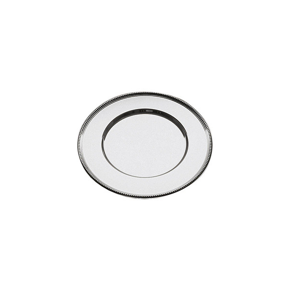 4004133363236 - Platzteller Untersetzer silberfarben Weitere Tischaccessoires Edelstahl Ø 33 cm mit Perlrand 4004133363236 - Platzteller Untersetzer silberfarben Weitere Tischaccessoires Edelstahl Ø 33 cm mit Perlrand