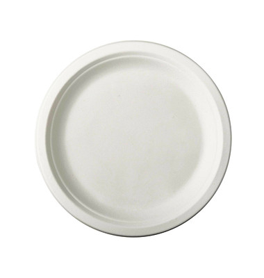 100 PAPSTAR Zuckerrohr-Teller pure 23,0 x 23,0 cm