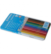 Buntstifte-Set Donau 3810002-99, farbig sortiert, sechskant, Etui  Metall
