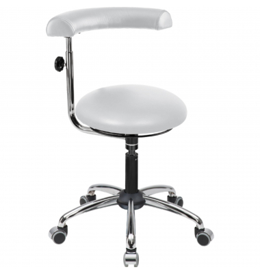 Sitzhocker 09706 A20, weiß, mit Rollen, höhenverstellbar, bis 120kg