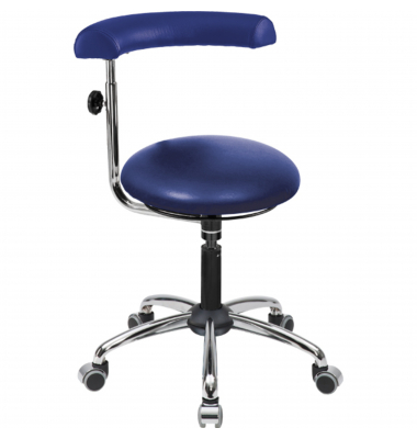 Sitzhocker 09709 A20, blau, mit Rollen, h&ouml;henverstellbar, bis 120kg