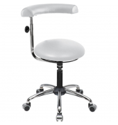 Sitzhocker 09710 A20, weiß, mit Rollen, höhenverstellbar, bis 120kg