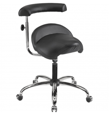 Sitzhocker 09701 A20, schwarz, mit Rollen, h&ouml;henverstellbar, bis 120kg