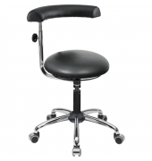 Sitzhocker 09702 A20, schwarz, mit Rollen, höhenverstellbar, bis 120kg