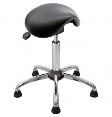 Sitzhocker 04140 Assistant Basic, schwarz, mit Bodengleitern, höhenverstellbar, bis 120kg