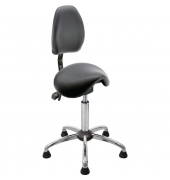 Sitzhocker 04130 Assistant Basic, schwarz, mit Bodengleitern, höhenverstellbar, bis 120kg