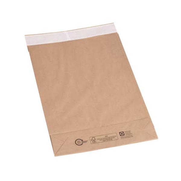 4009445005010 - Faltentaschen classic Fixverschluss 2FVMF000501 D4+ ohne Fenster haftklebend 50mm-Falte 100g braun 4009445005010 300 Stück