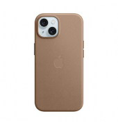 Feingewebe Case mit MagSafe Handy-Cover für Apple iPhone 15 taupe