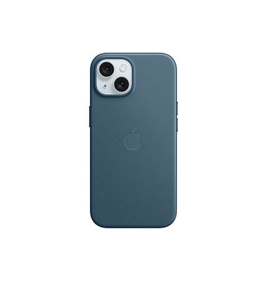 Feingewebe Case mit MagSafe Handy-Cover für Apple iPhone 15 pazifikblau