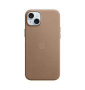 Feingewebe Case mit MagSafe Handy-Cover für Apple iPhone 15 Plus taupe