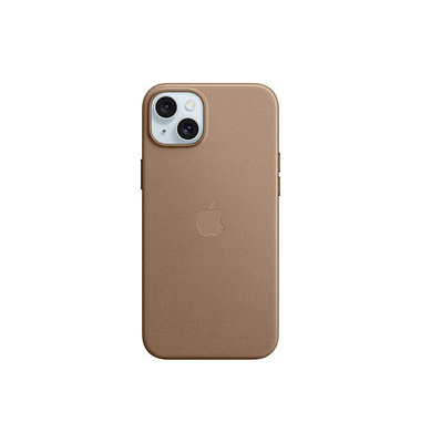 Feingewebe Case mit MagSafe Handy-Cover für Apple iPhone 15 Plus taupe