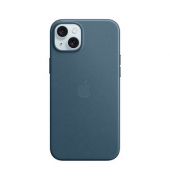 Feingewebe Case mit MagSafe Handy-Cover für Apple iPhone 15 Plus pazifikblau
