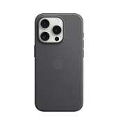 Feingewebe Case mit MagSafe Handy-Cover für Apple iPhone 15 Pro schwarz