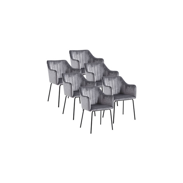 4051814437595 - 6er Esszimmerstühle skandinavischer gepolsterter Küchenstuhl Maße ca H 82 x B 54 x T 59 cm bequeme Armlehne und Rückenlehne Esszimmerstuhl - Valia 4051814437595 - 6er Esszimmerstühle skandinavischer gepolsterter Küchenstuhl Maße ca H 82 x B 54 x T 59 cm bequeme Armlehne und Rückenlehne Esszimmerstuhl - Valia